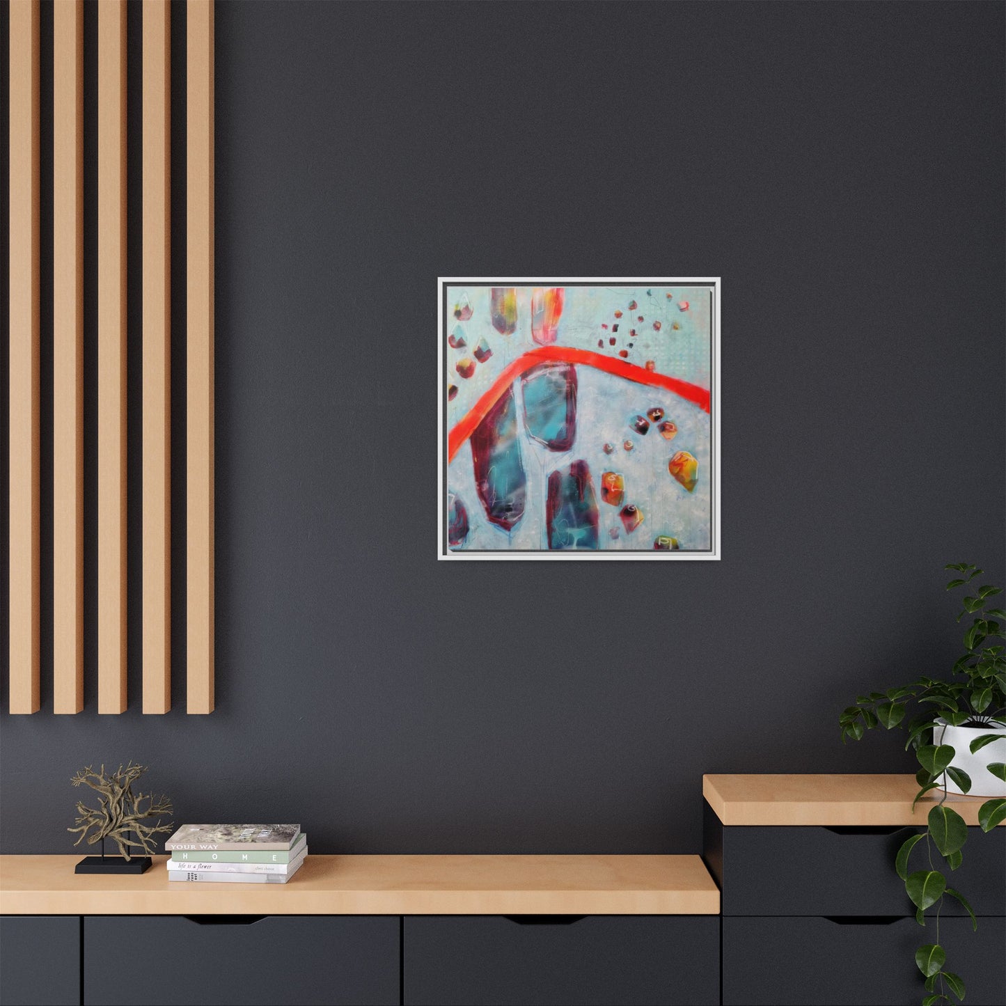 Rising Levels - Gallery Canvas Wraps, Square Frame Home Decor, Matte Print, Framed Multi-color Poster, Celestial Artwork