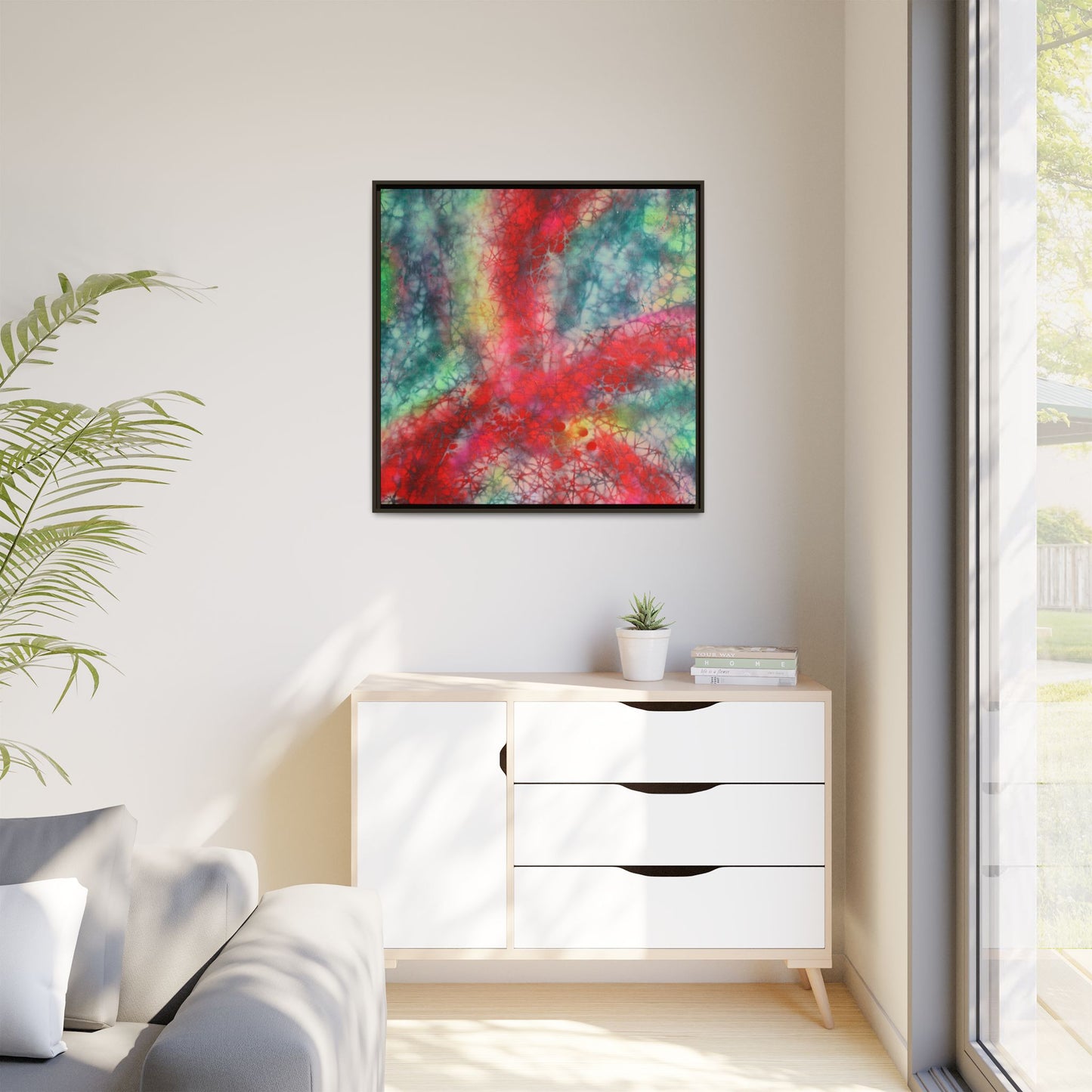 Ethereal Essence - Gallery Canvas Wraps, Square Frame Home Decor, Matte Print, Framed Multi-color Poster, Celestial Artwork