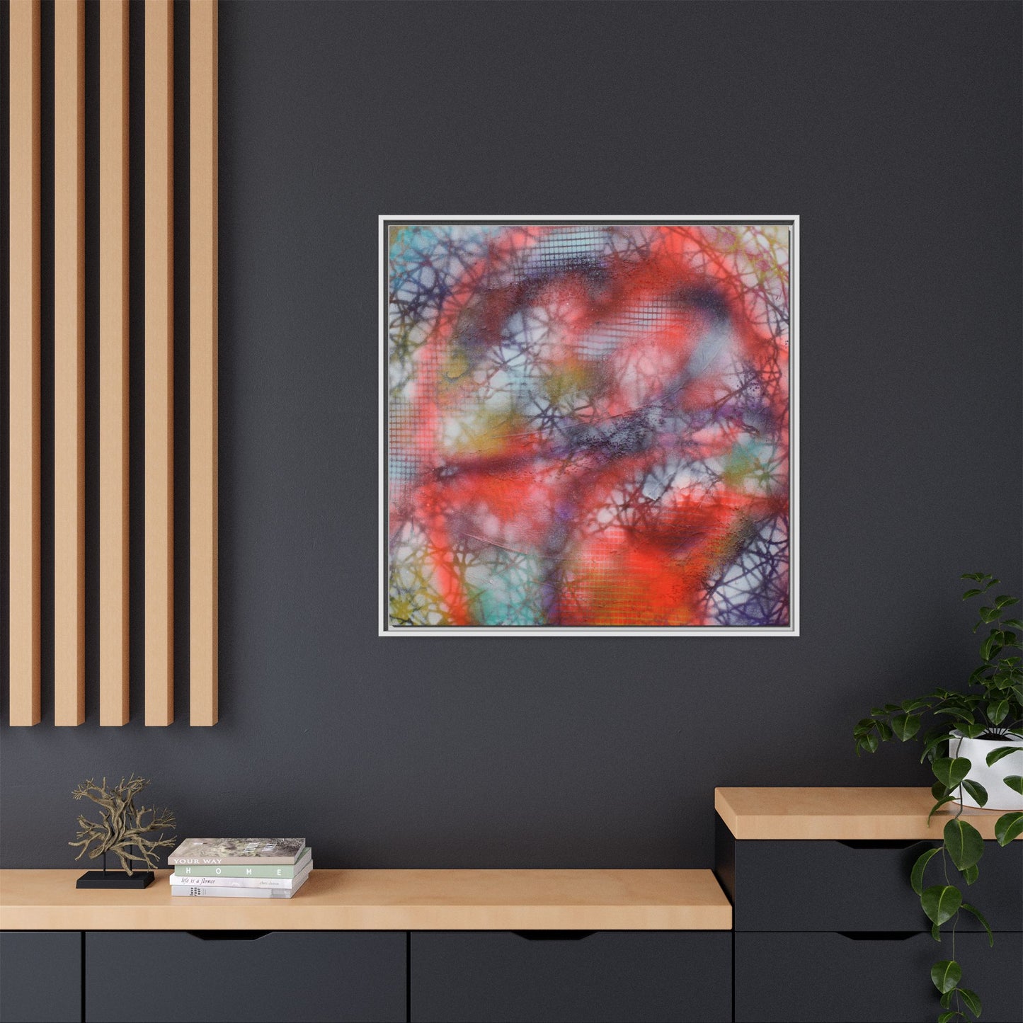 Kaleidoscope Kiss - Gallery Canvas Wraps, Square Frame