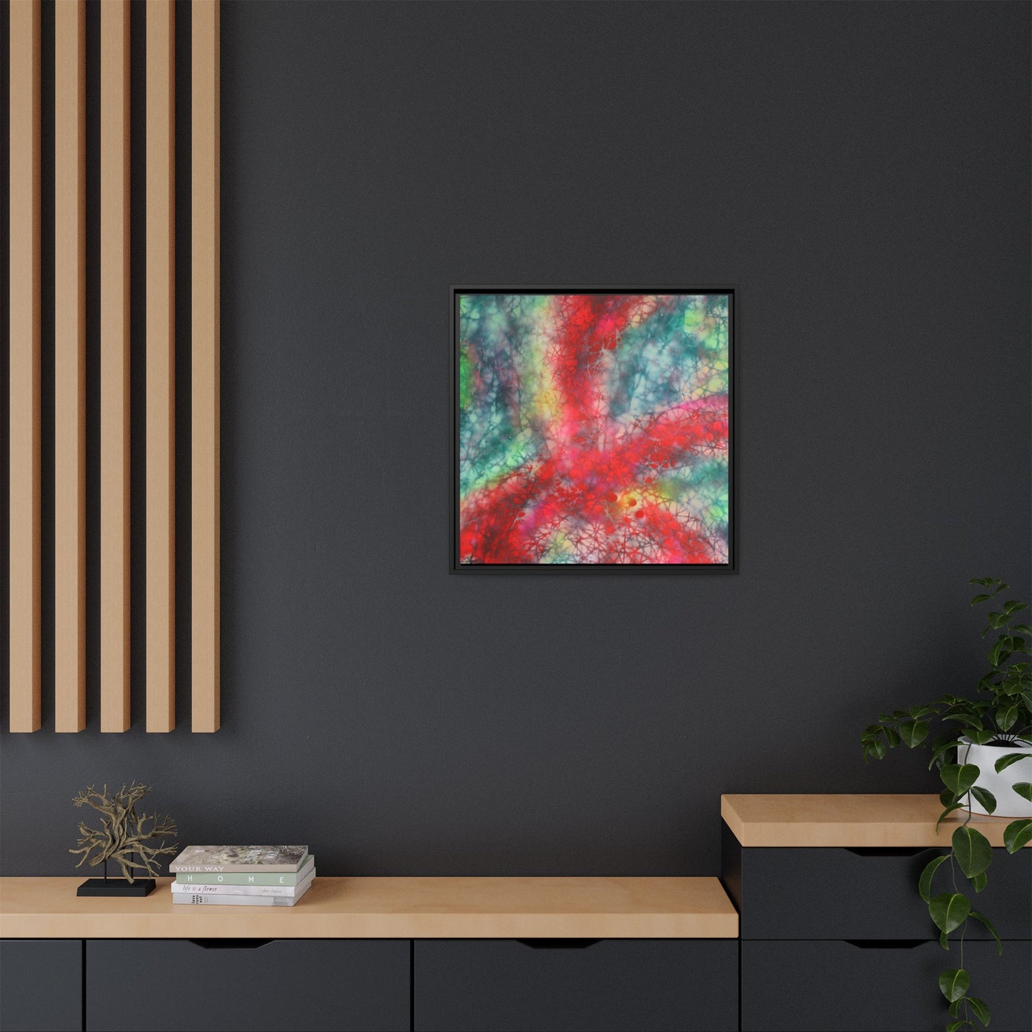 Ethereal Essence - Gallery Canvas Wraps, Square Frame Home Decor, Matte Print, Framed Multi-color Poster, Celestial Artwork
