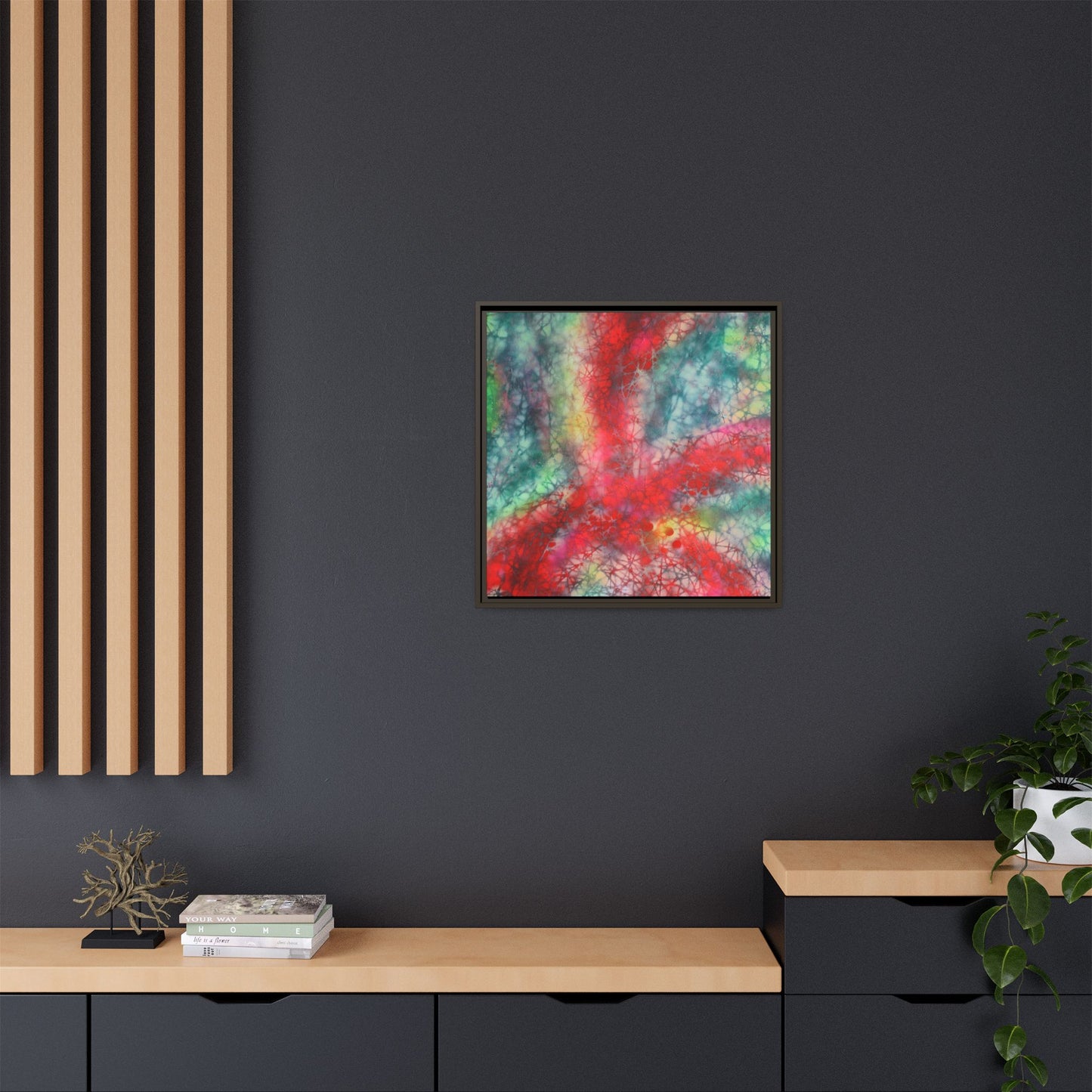 Ethereal Essence - Gallery Canvas Wraps, Square Frame Home Decor, Matte Print, Framed Multi-color Poster, Celestial Artwork