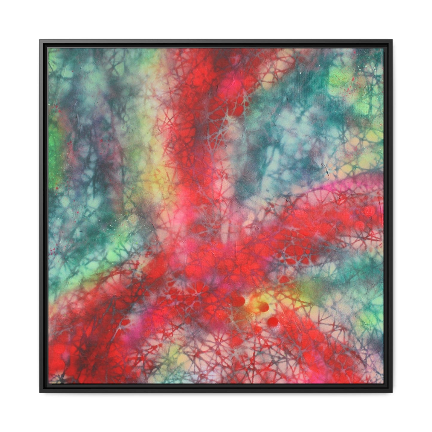 Ethereal Essence - Gallery Canvas Wraps, Square Frame Home Decor, Matte Print, Framed Multi-color Poster, Celestial Artwork