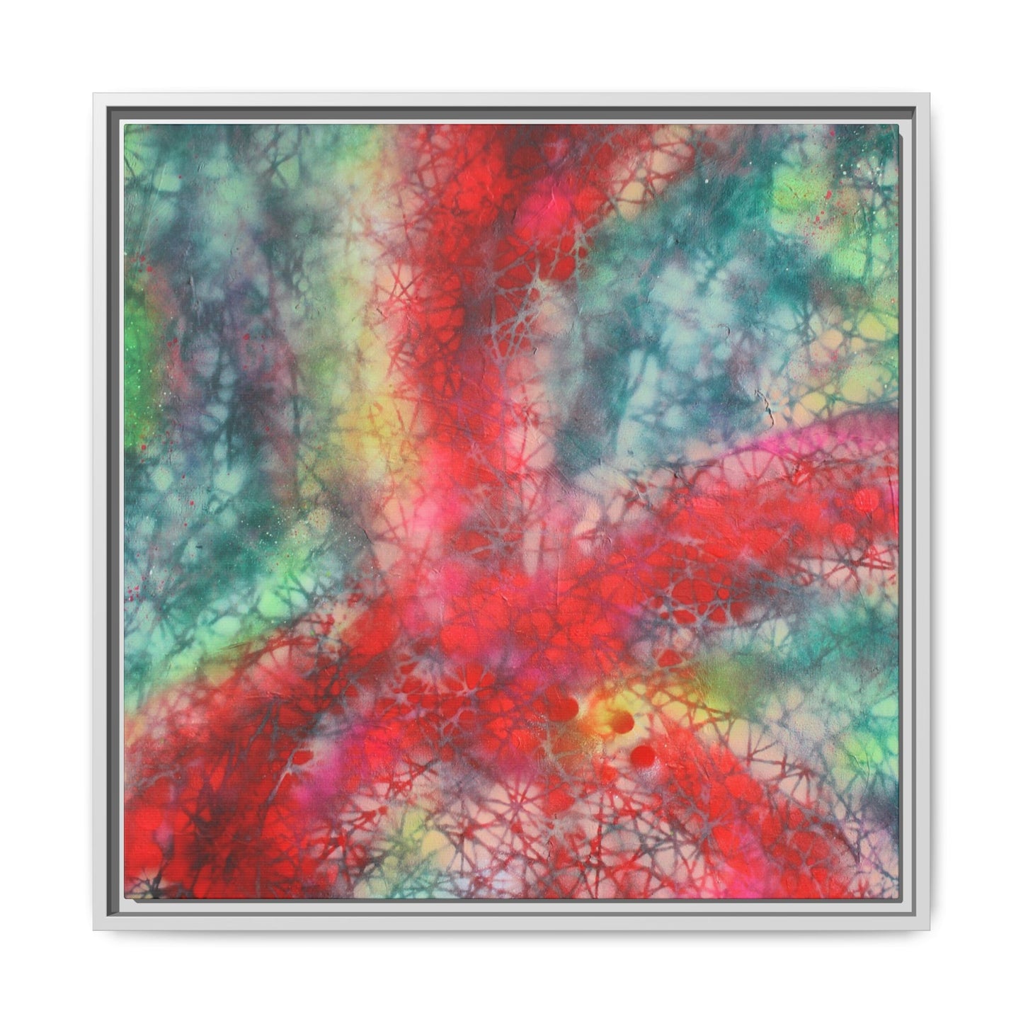 Ethereal Essence - Gallery Canvas Wraps, Square Frame Home Decor, Matte Print, Framed Multi-color Poster, Celestial Artwork