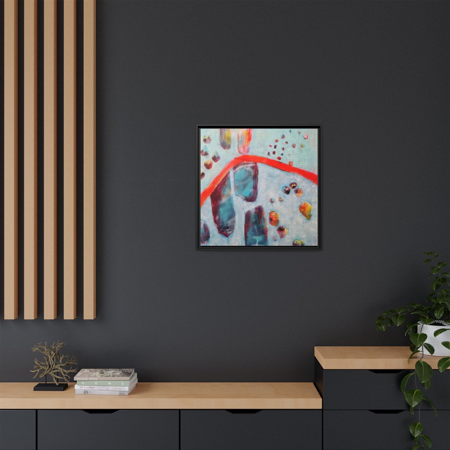 Rising Levels - Gallery Canvas Wraps, Square Frame Home Decor, Matte Print, Framed Multi-color Poster, Celestial Artwork