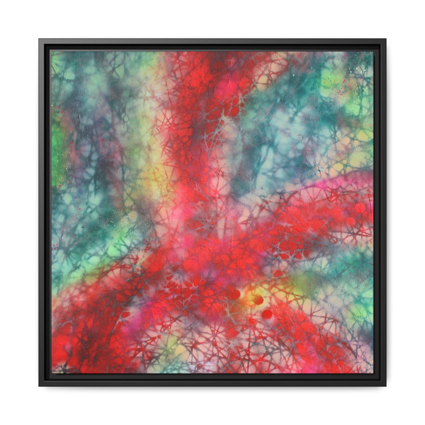 Ethereal Essence - Gallery Canvas Wraps, Square Frame Home Decor, Matte Print, Framed Multi-color Poster, Celestial Artwork