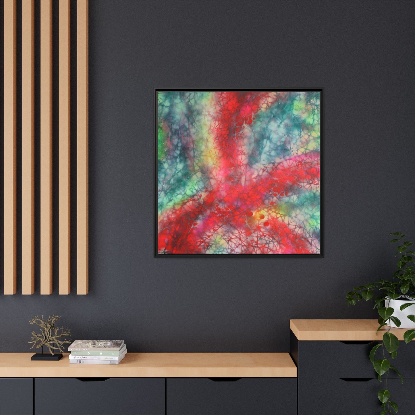 Ethereal Essence - Gallery Canvas Wraps, Square Frame Home Decor, Matte Print, Framed Multi-color Poster, Celestial Artwork