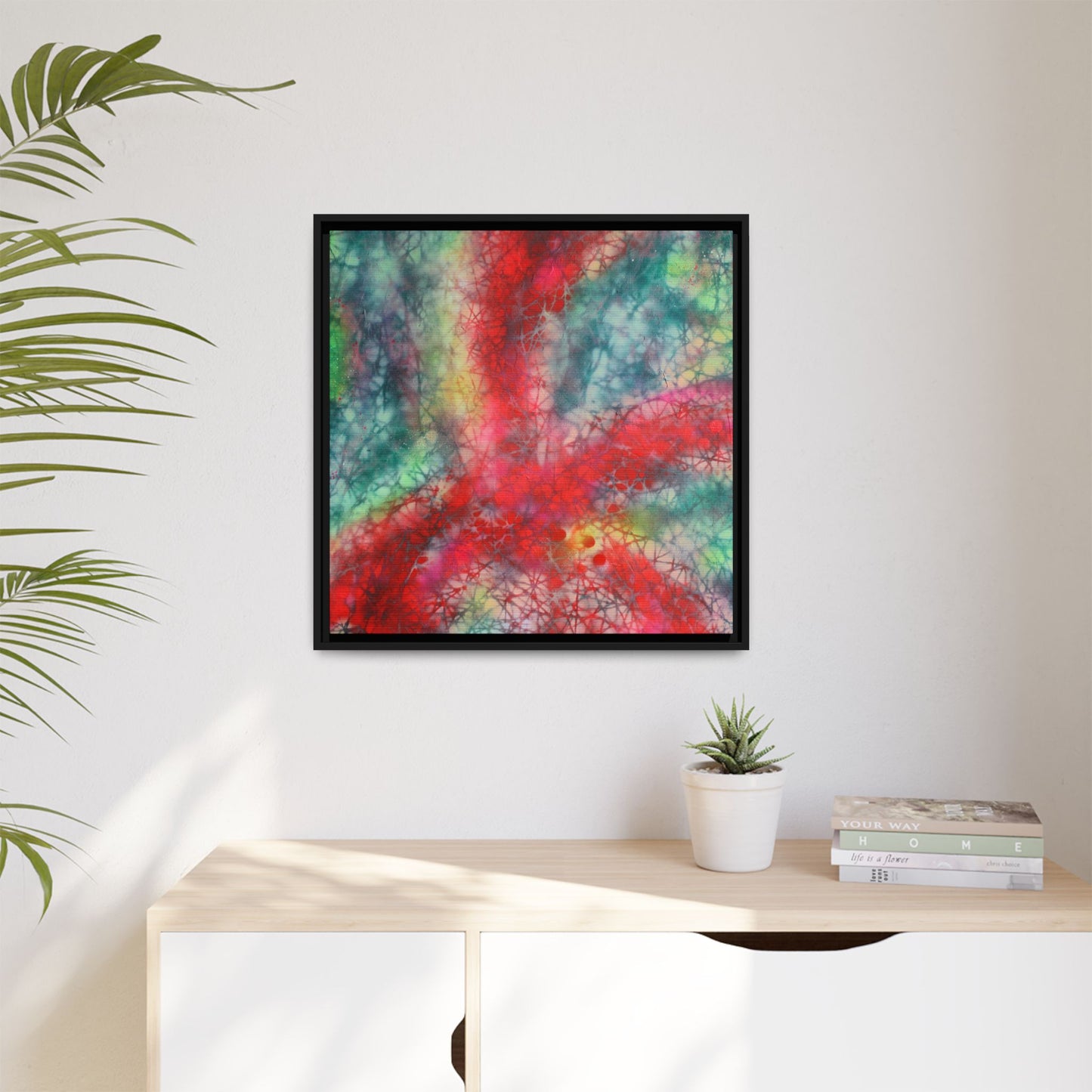 Ethereal Essence - Gallery Canvas Wraps, Square Frame Home Decor, Matte Print, Framed Multi-color Poster, Celestial Artwork
