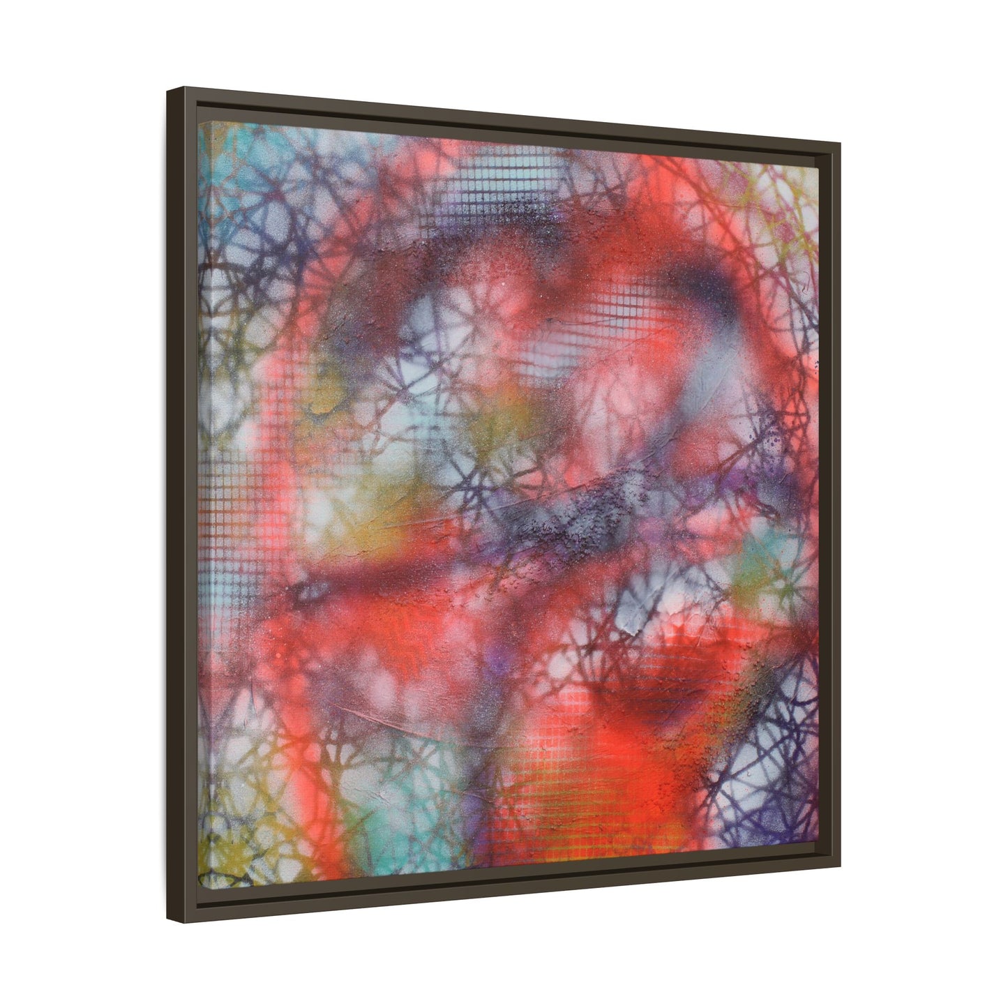 Kaleidoscope Kiss - Gallery Canvas Wraps, Square Frame