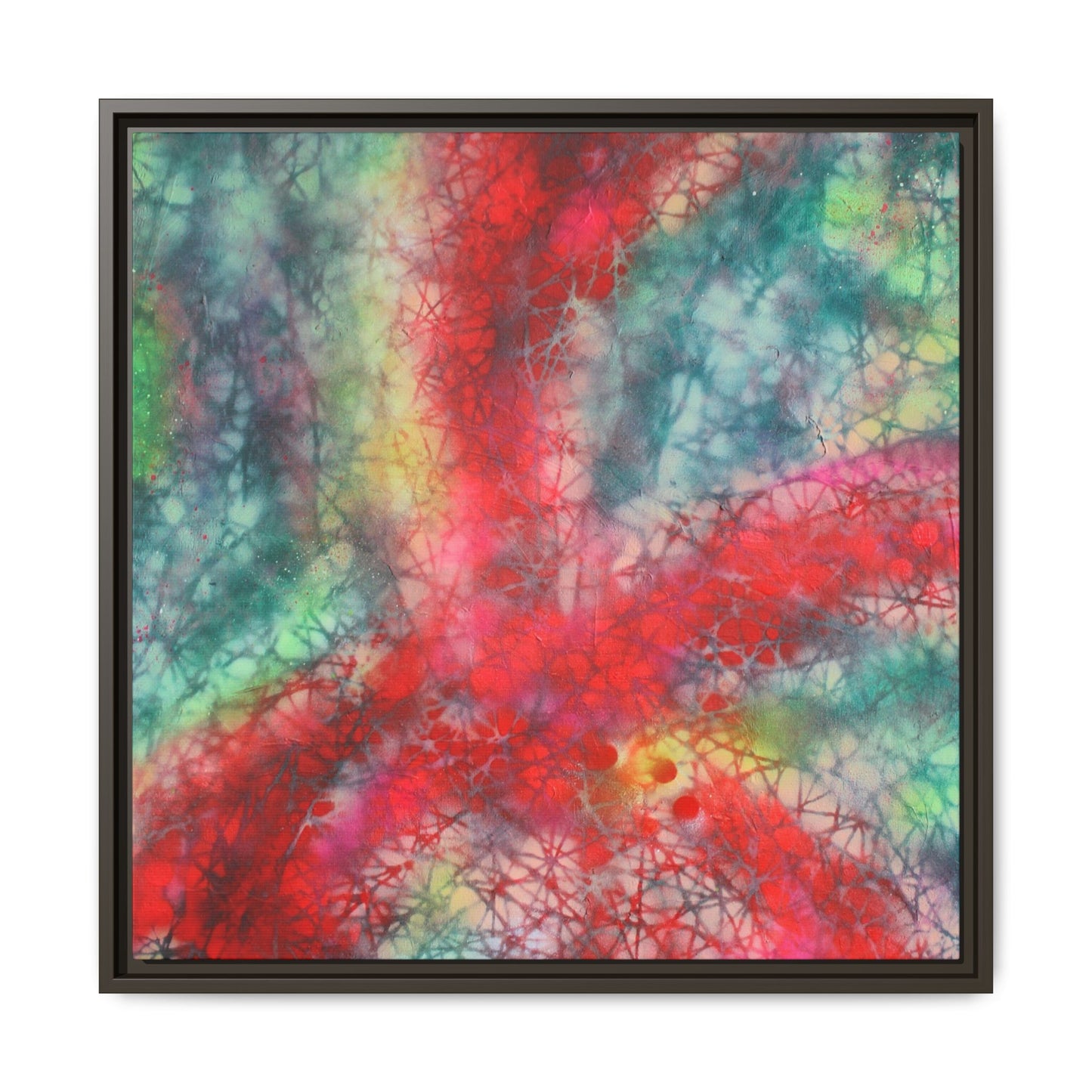Ethereal Essence - Gallery Canvas Wraps, Square Frame Home Decor, Matte Print, Framed Multi-color Poster, Celestial Artwork