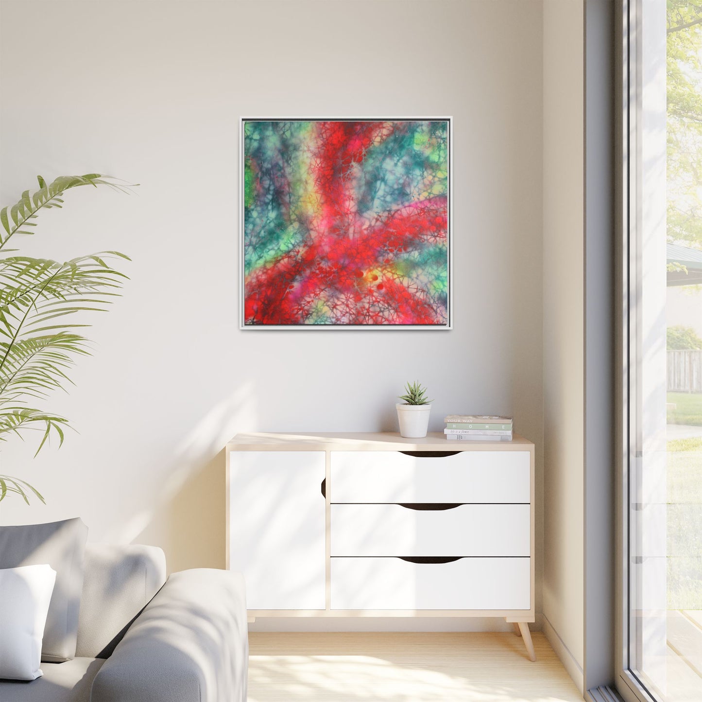 Ethereal Essence - Gallery Canvas Wraps, Square Frame Home Decor, Matte Print, Framed Multi-color Poster, Celestial Artwork