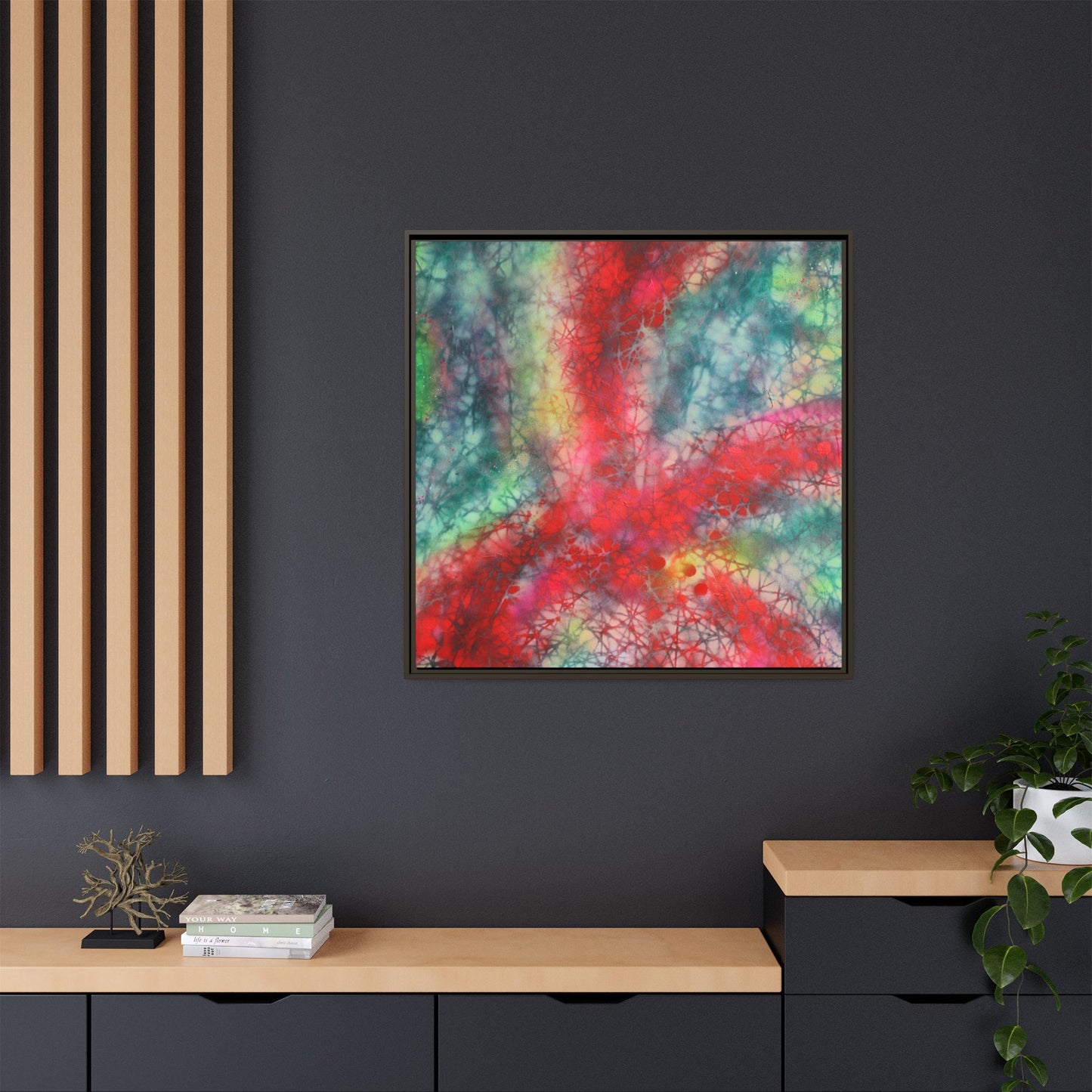 Ethereal Essence - Gallery Canvas Wraps, Square Frame Home Decor, Matte Print, Framed Multi-color Poster, Celestial Artwork