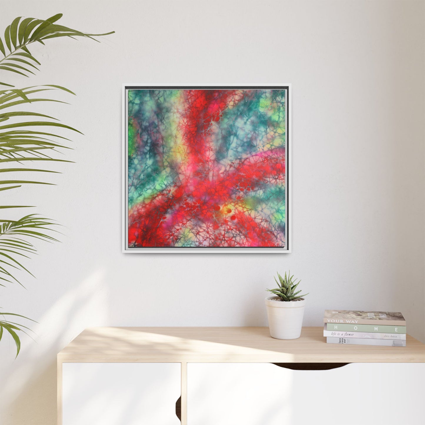 Ethereal Essence - Gallery Canvas Wraps, Square Frame Home Decor, Matte Print, Framed Multi-color Poster, Celestial Artwork
