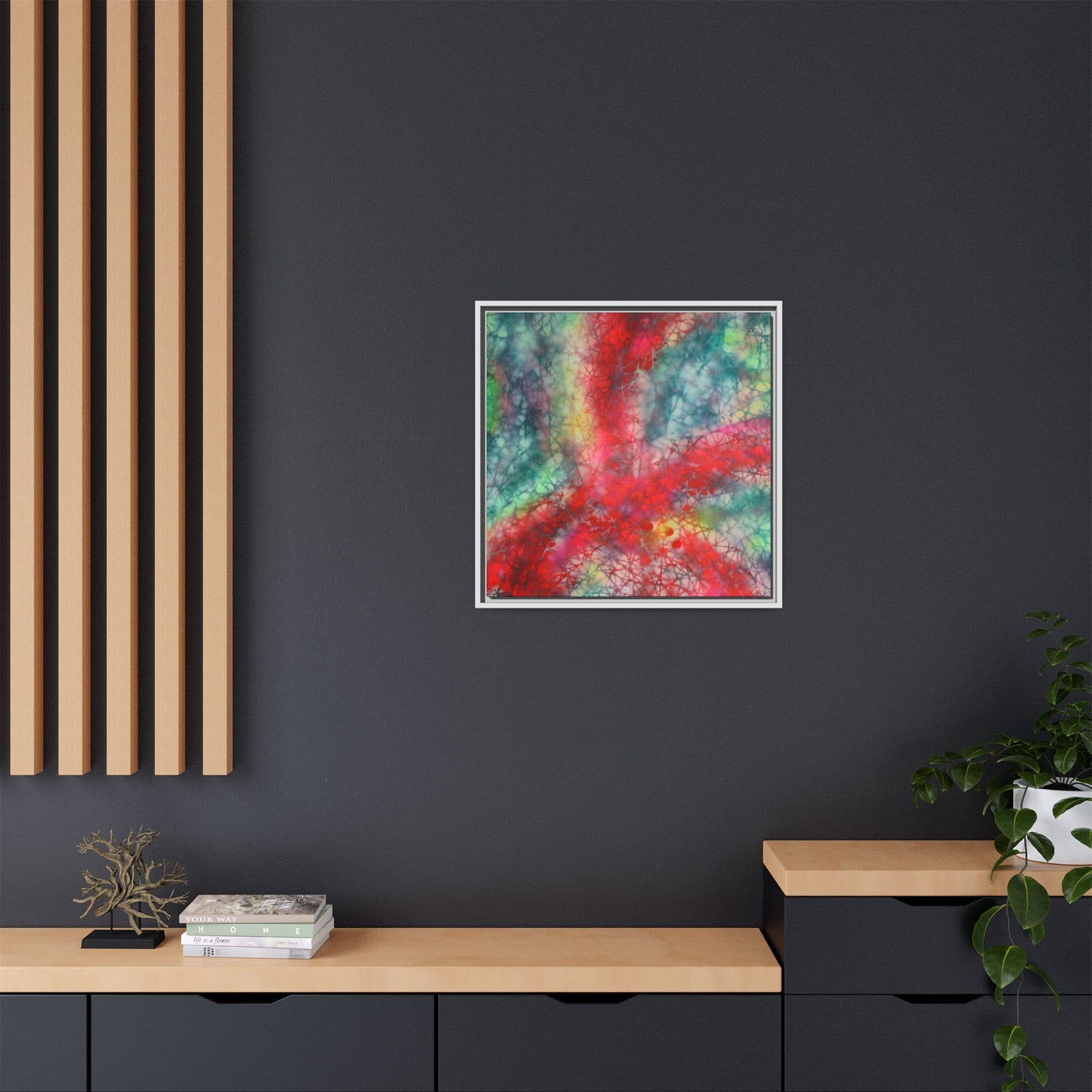 Ethereal Essence - Gallery Canvas Wraps, Square Frame Home Decor, Matte Print, Framed Multi-color Poster, Celestial Artwork