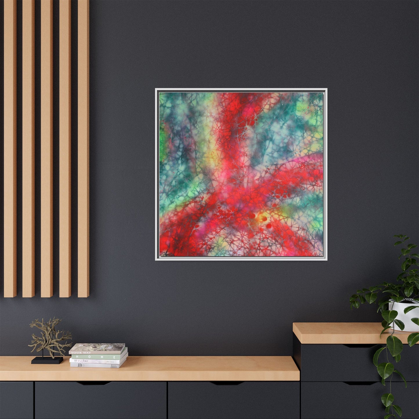 Ethereal Essence - Gallery Canvas Wraps, Square Frame Home Decor, Matte Print, Framed Multi-color Poster, Celestial Artwork