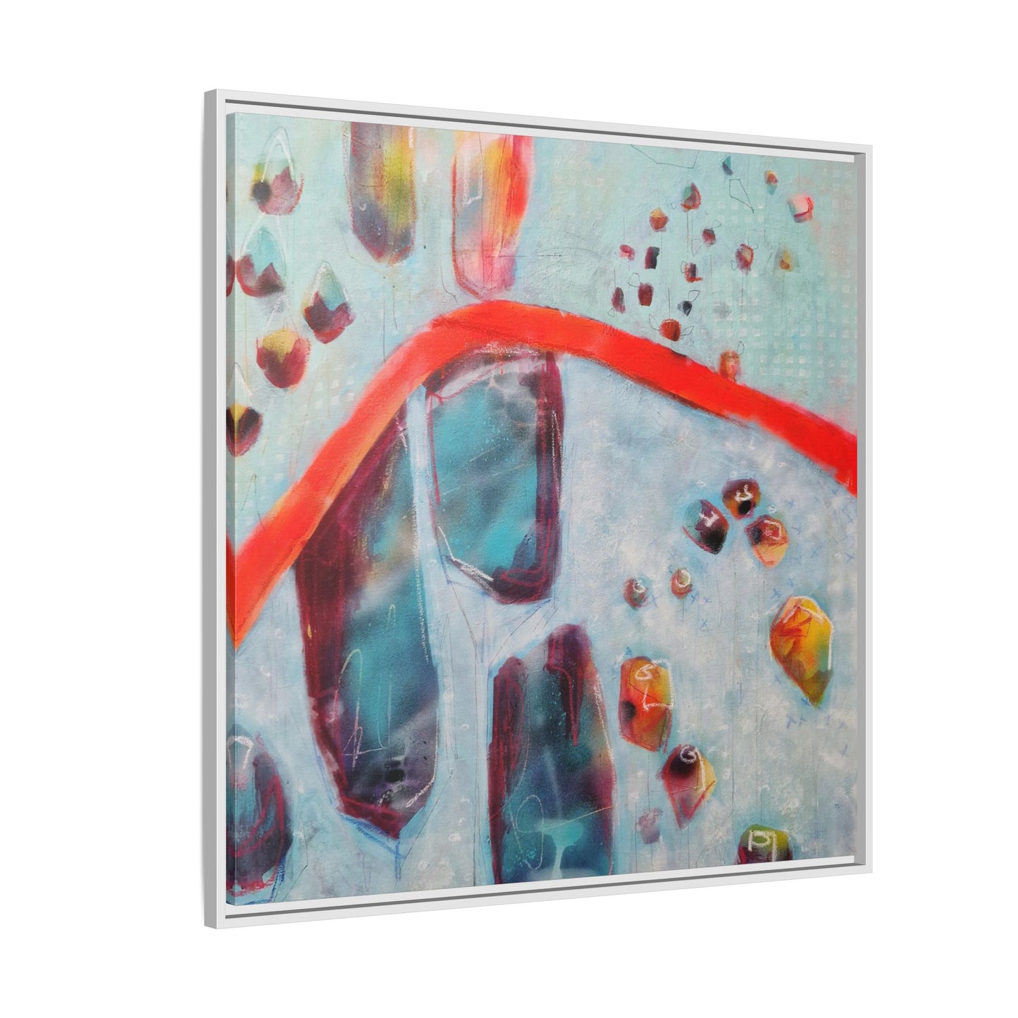 Rising Levels - Gallery Canvas Wraps, Square Frame  Home Decor, Matte Print, Framed Multi-color Poster, Celestial Artwork