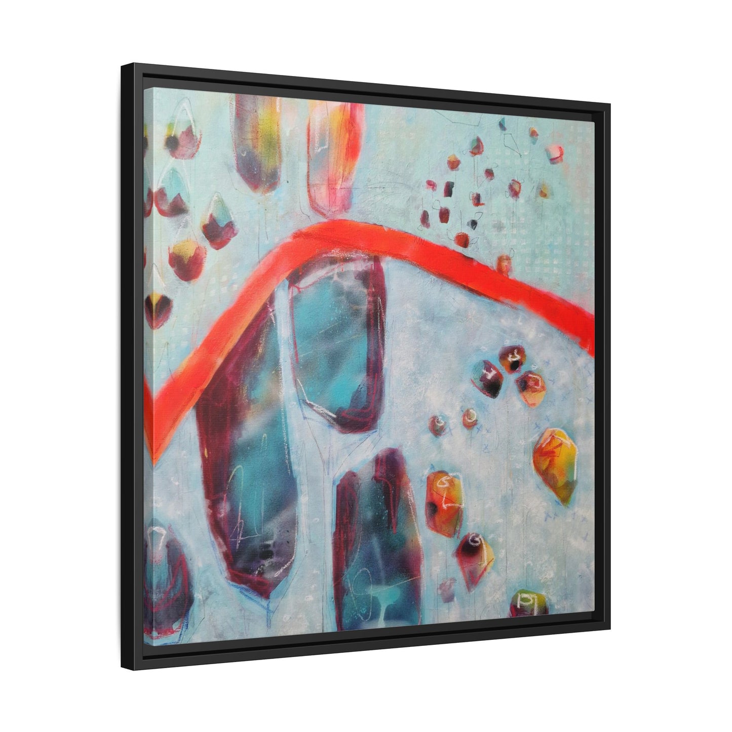 Rising Levels - Gallery Canvas Wraps, Square Frame  Home Decor, Matte Print, Framed Multi-color Poster, Celestial Artwork