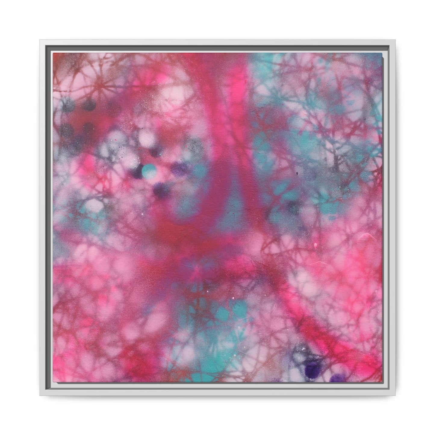 Moonlit Melody - Gallery Canvas Wraps, Square Frame  Home Decor, Matte Print, Framed Multi-color Poster, Celestial Artwork