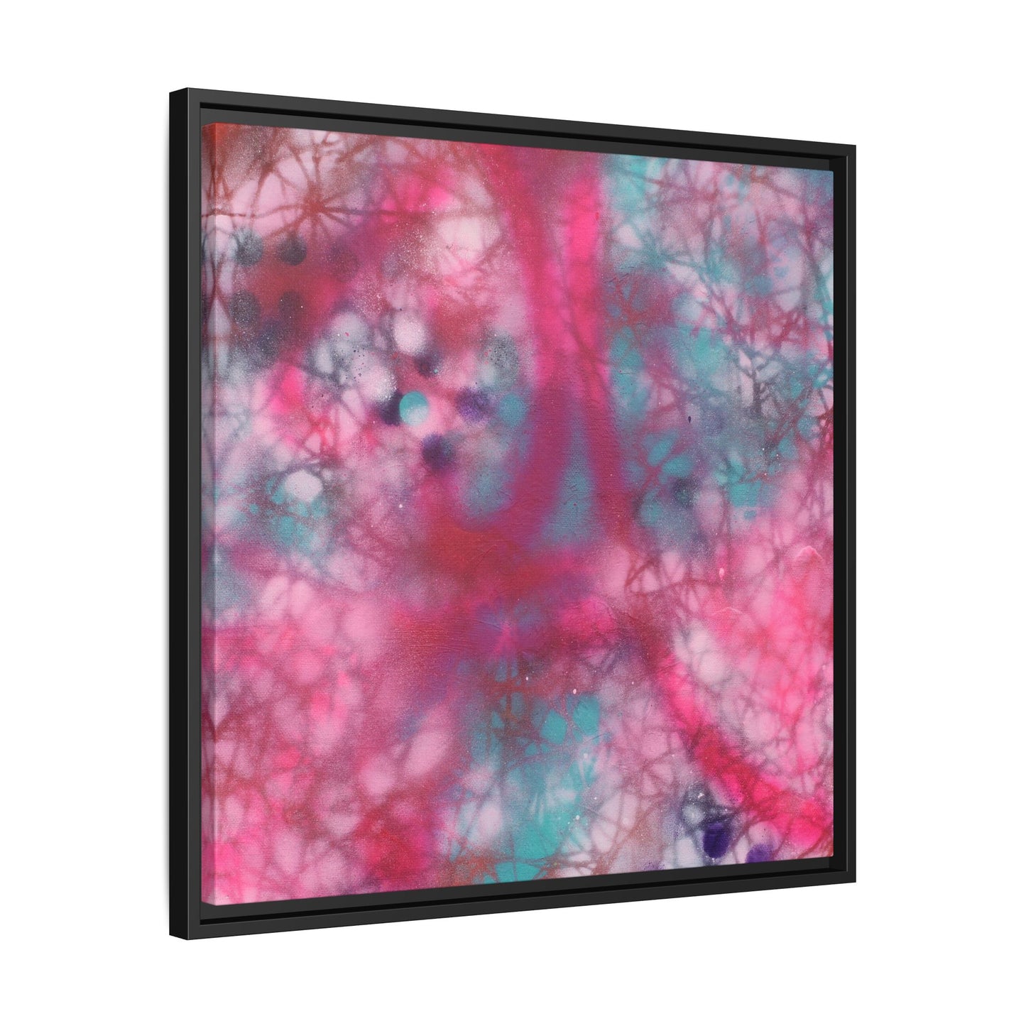 Moonlit Melody - Gallery Canvas Wraps, Square Frame  Home Decor, Matte Print, Framed Multi-color Poster, Celestial Artwork
