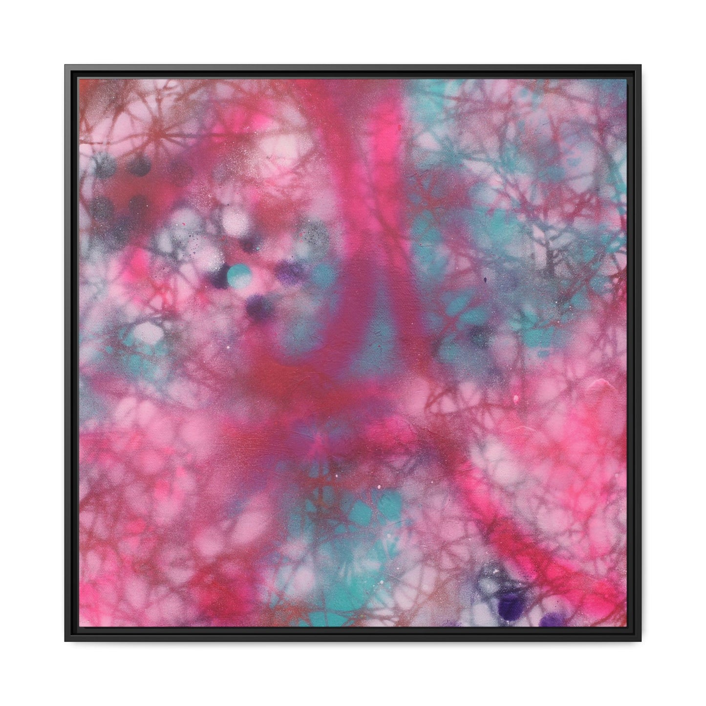 Moonlit Melody - Gallery Canvas Wraps, Square Frame  Home Decor, Matte Print, Framed Multi-color Poster, Celestial Artwork