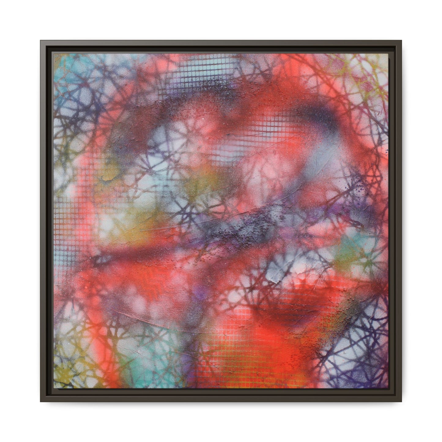 Kaleidoscope Kiss - Gallery Canvas Wraps, Square Frame