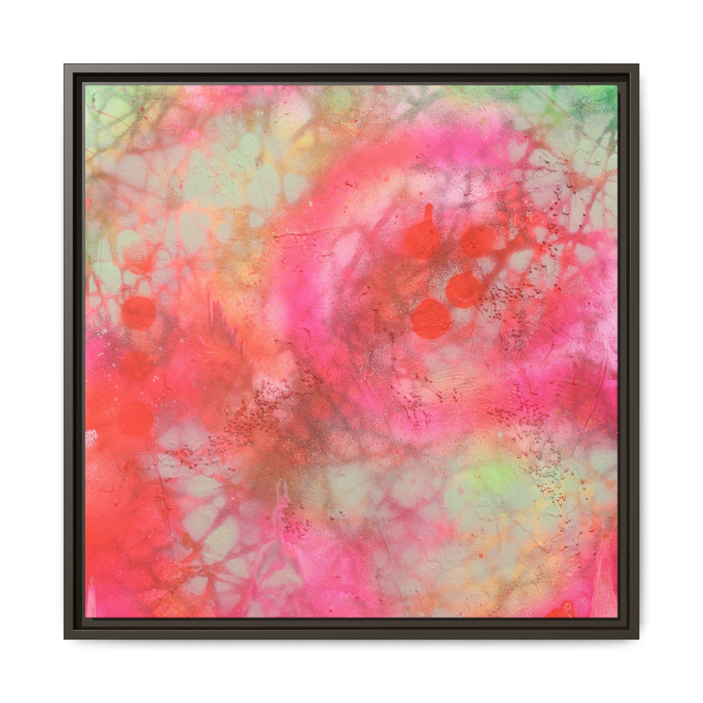 Echoes of Enchantment - Gallery Canvas Wraps, Square Frame  Home Decor, Matte Print, Framed Multi-color Poster, Celestial Artwork