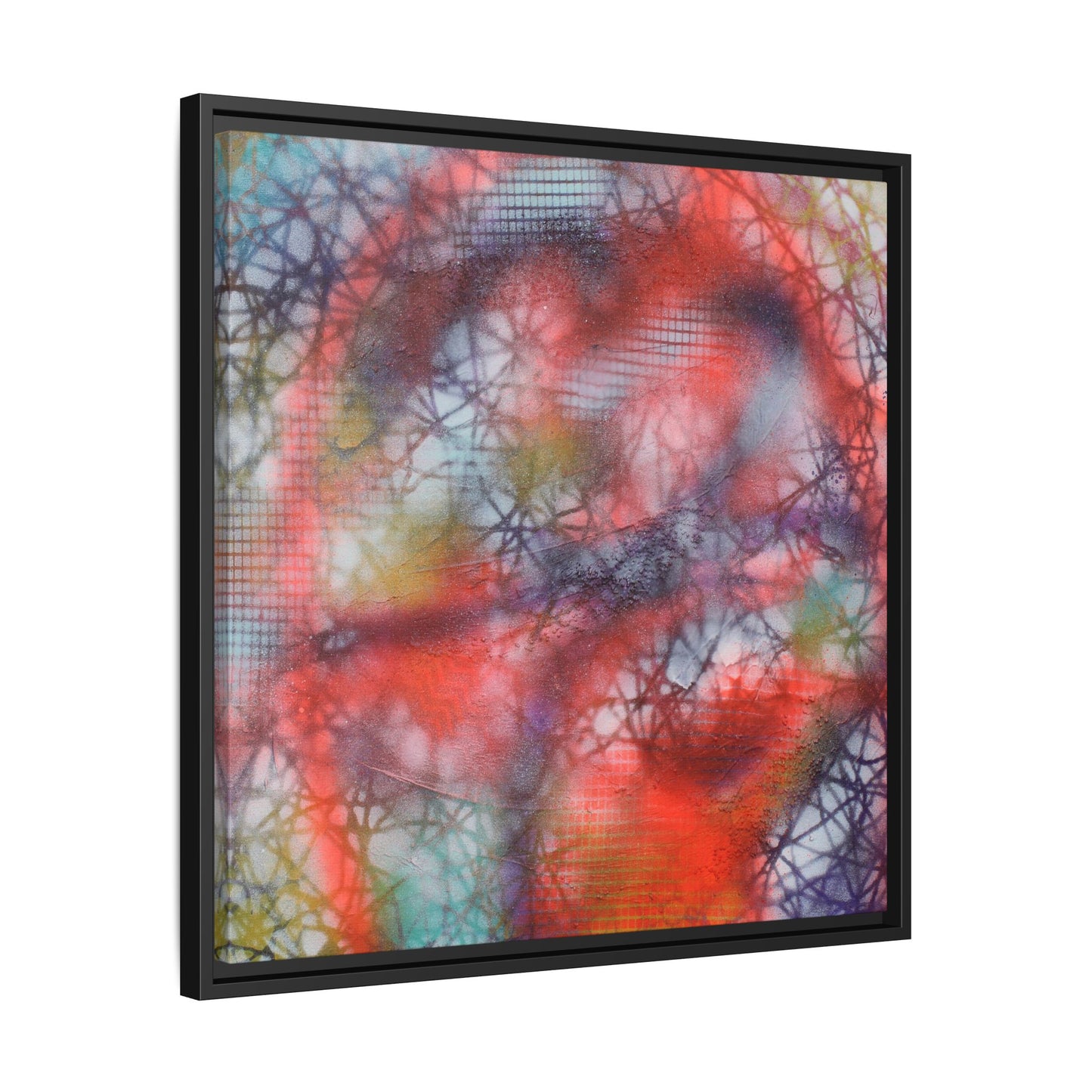 Kaleidoscope Kiss - Gallery Canvas Wraps, Square Frame