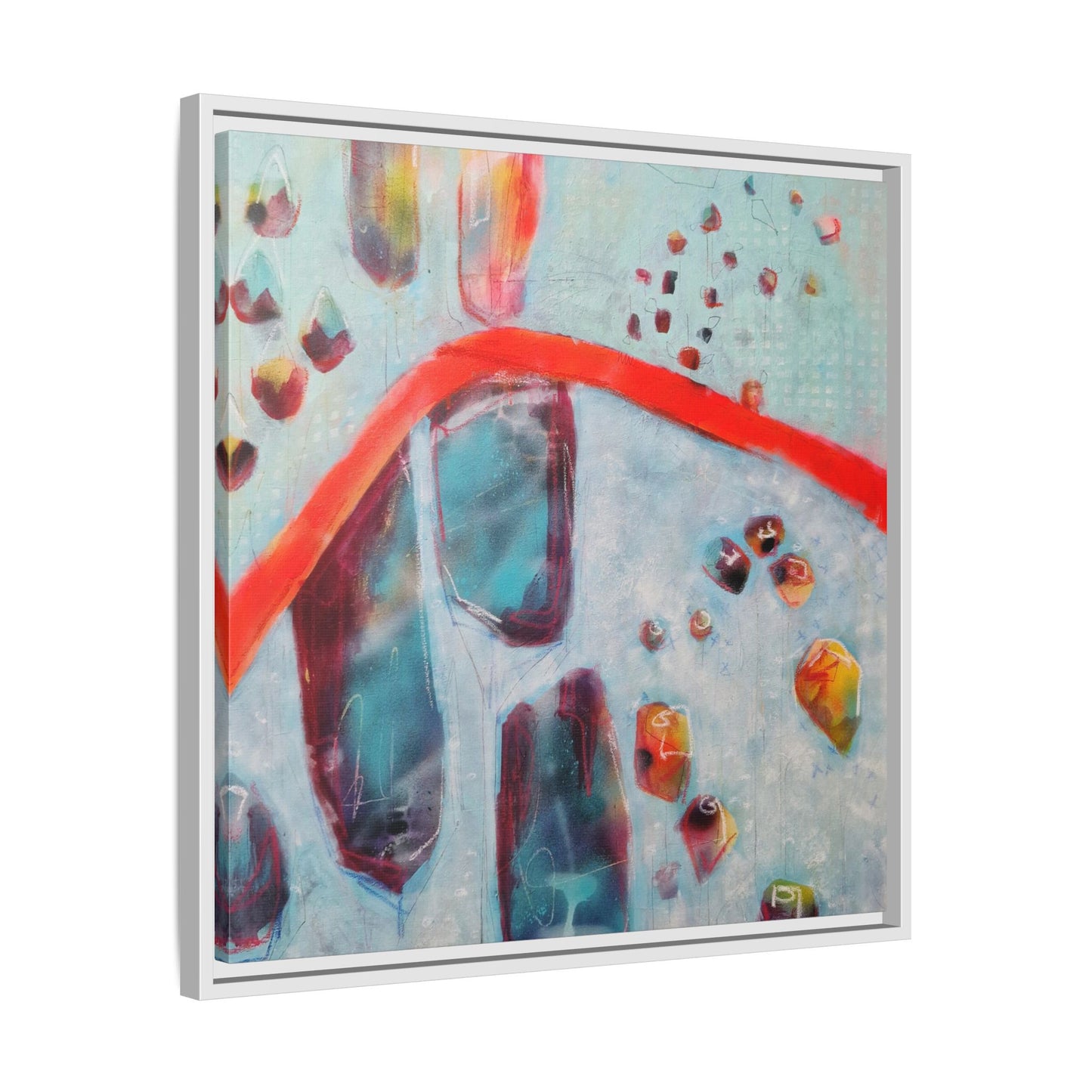 Rising Levels - Gallery Canvas Wraps, Square Frame  Home Decor, Matte Print, Framed Multi-color Poster, Celestial Artwork