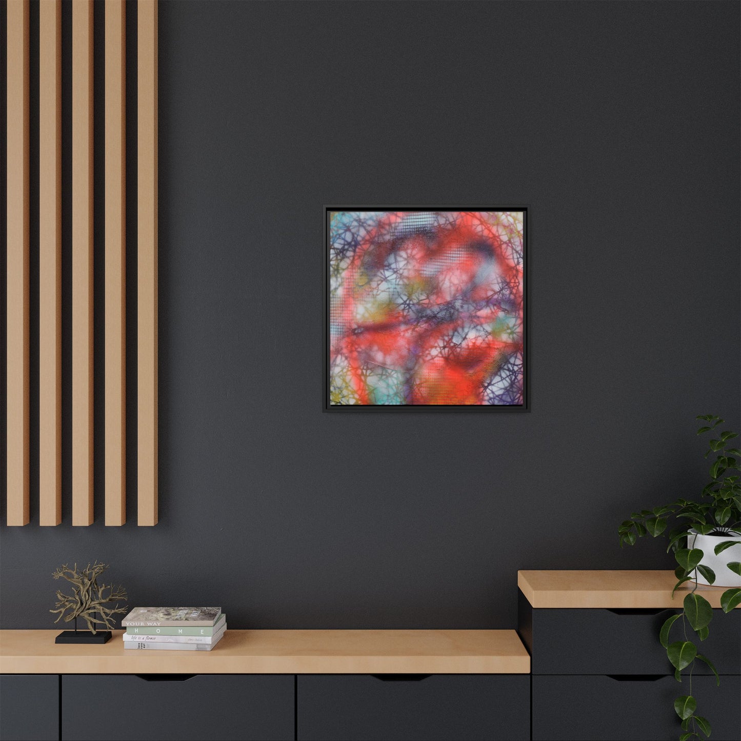 Kaleidoscope Kiss - Gallery Canvas Wraps, Square Frame