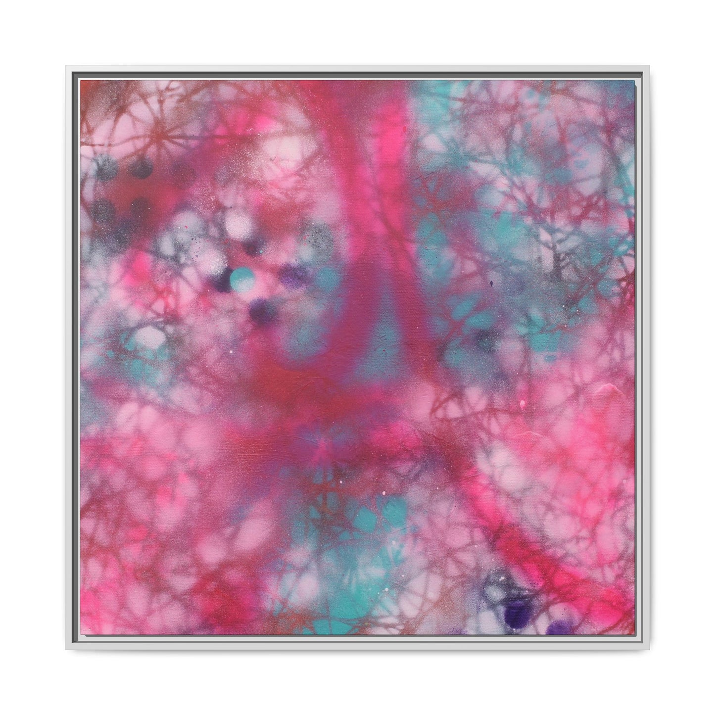 Moonlit Melody - Gallery Canvas Wraps, Square Frame  Home Decor, Matte Print, Framed Multi-color Poster, Celestial Artwork