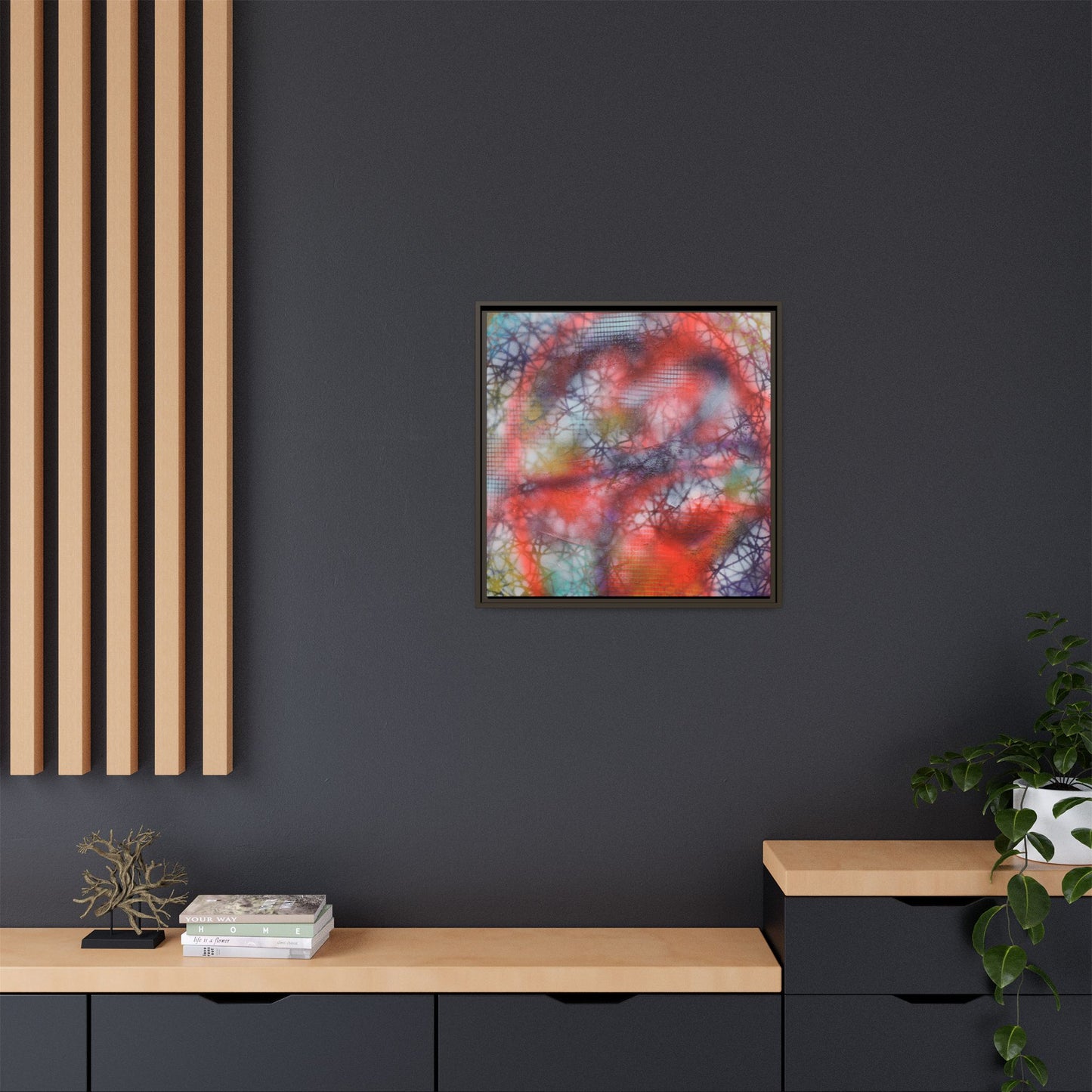 Kaleidoscope Kiss - Gallery Canvas Wraps, Square Frame