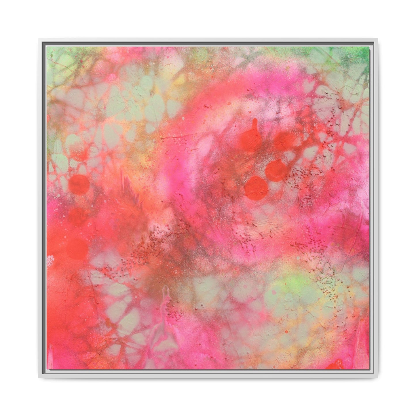 Echoes of Enchantment - Gallery Canvas Wraps, Square Frame  Home Decor, Matte Print, Framed Multi-color Poster, Celestial Artwork
