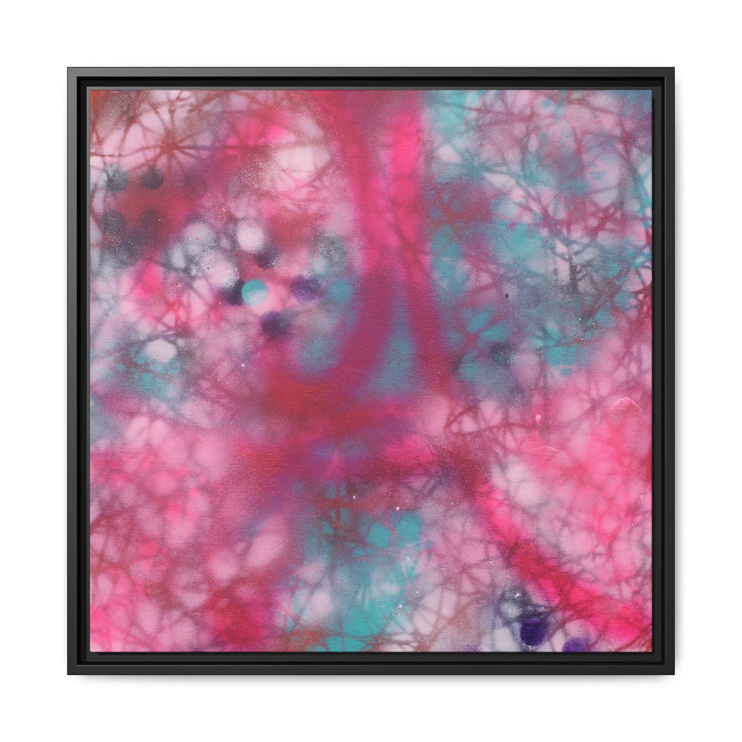 Moonlit Melody - Gallery Canvas Wraps, Square Frame  Home Decor, Matte Print, Framed Multi-color Poster, Celestial Artwork