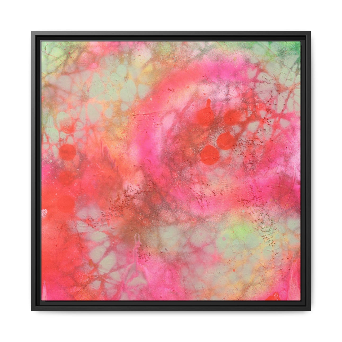 Echoes of Enchantment - Gallery Canvas Wraps, Square Frame  Home Decor, Matte Print, Framed Multi-color Poster, Celestial Artwork