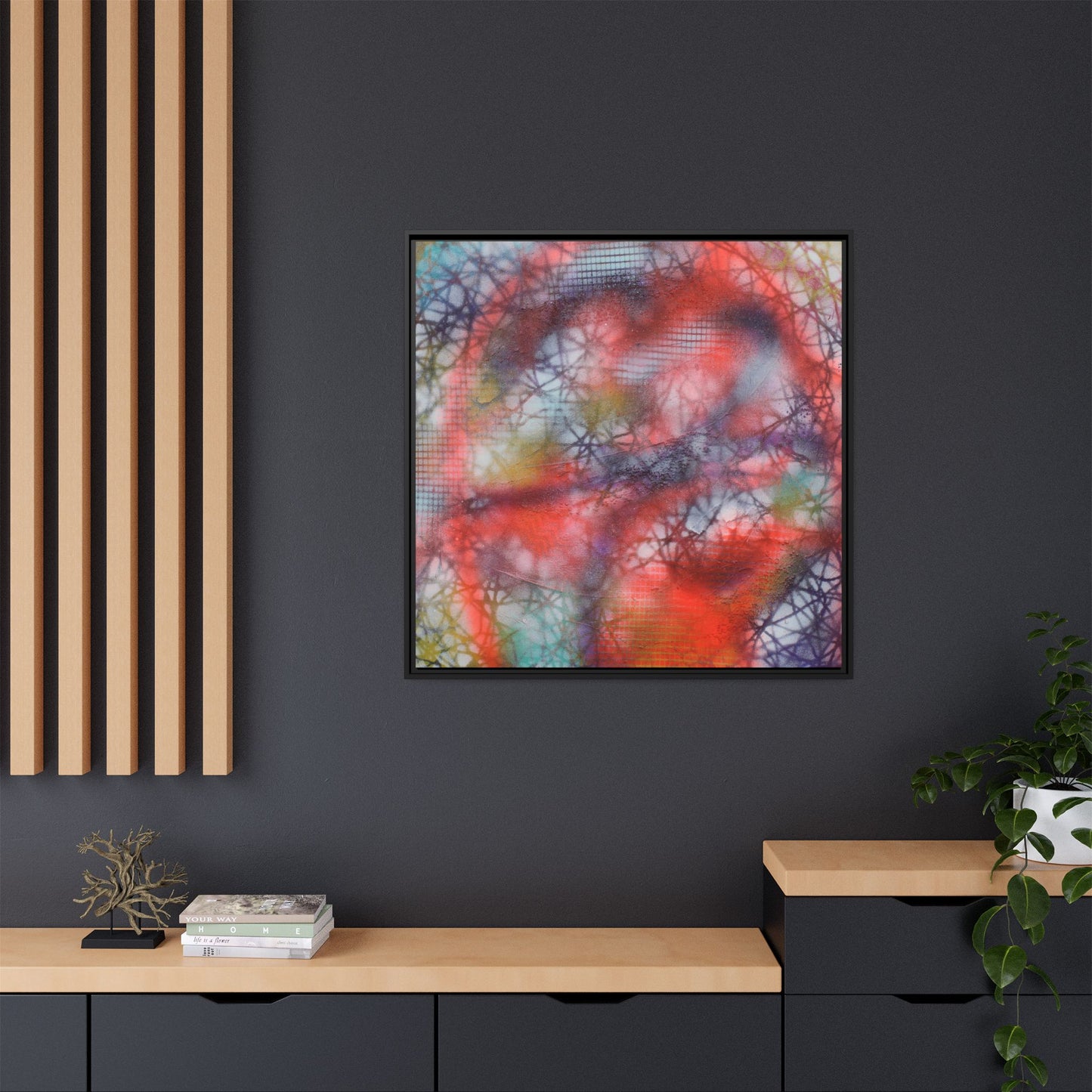 Kaleidoscope Kiss - Gallery Canvas Wraps, Square Frame