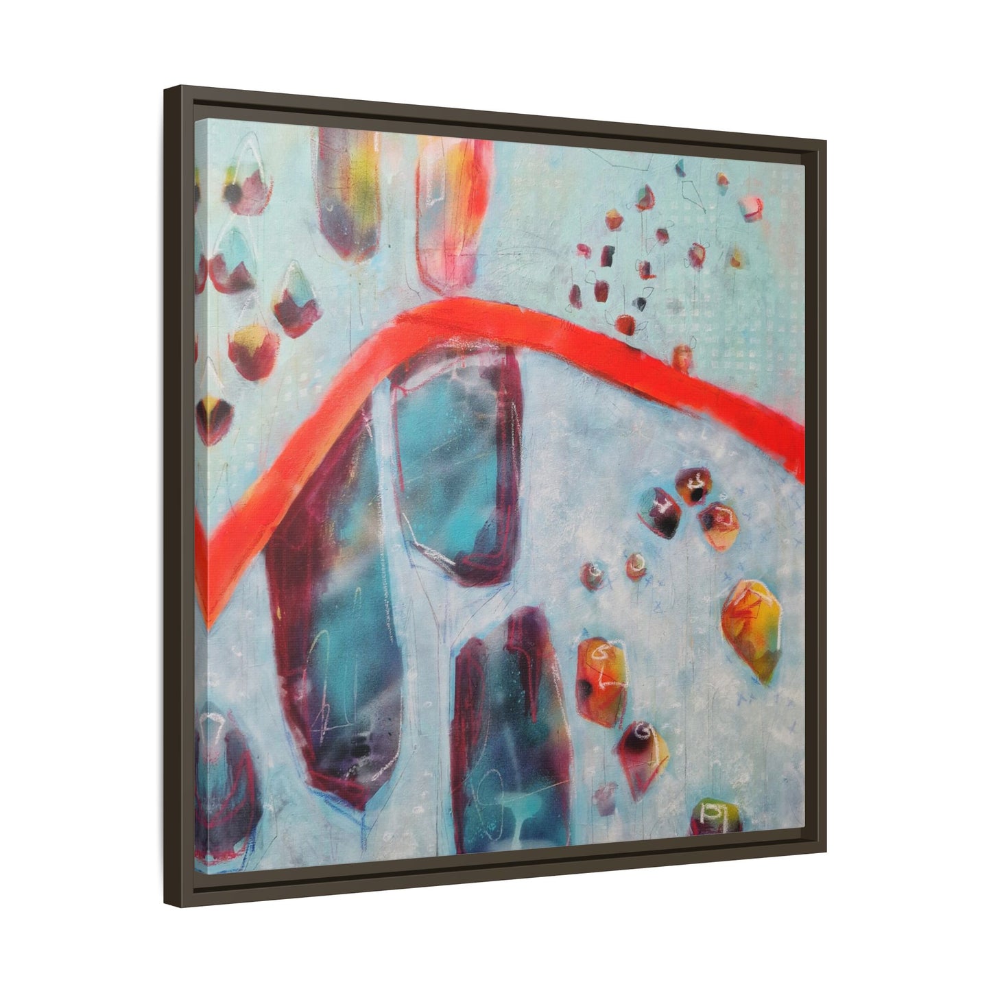Rising Levels - Gallery Canvas Wraps, Square Frame  Home Decor, Matte Print, Framed Multi-color Poster, Celestial Artwork