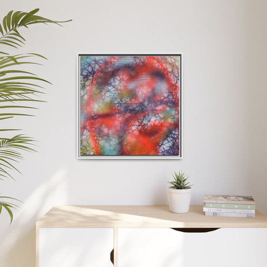 Kaleidoscope Kiss - Gallery Canvas Wraps, Square Frame