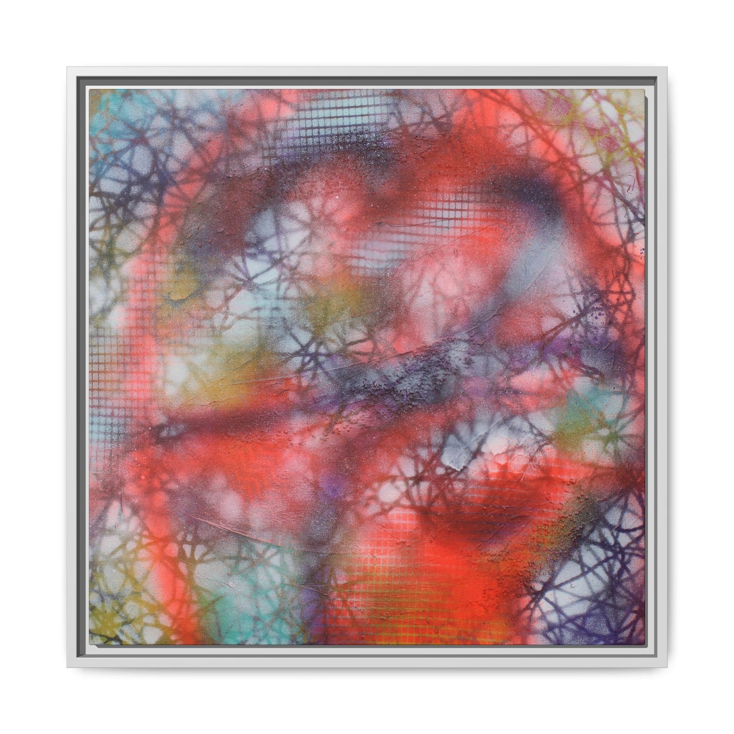 Kaleidoscope Kiss - Gallery Canvas Wraps, Square Frame