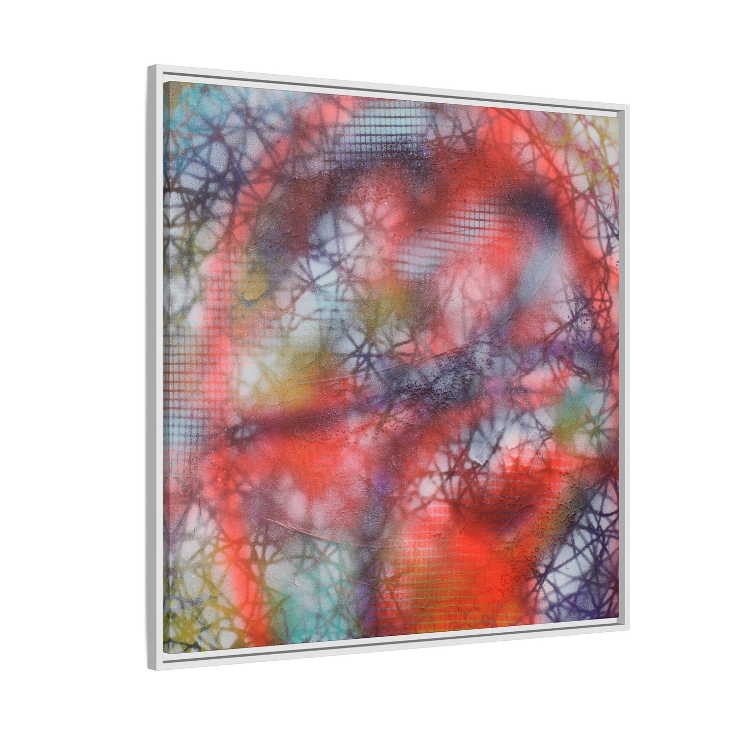 Kaleidoscope Kiss - Gallery Canvas Wraps, Square Frame