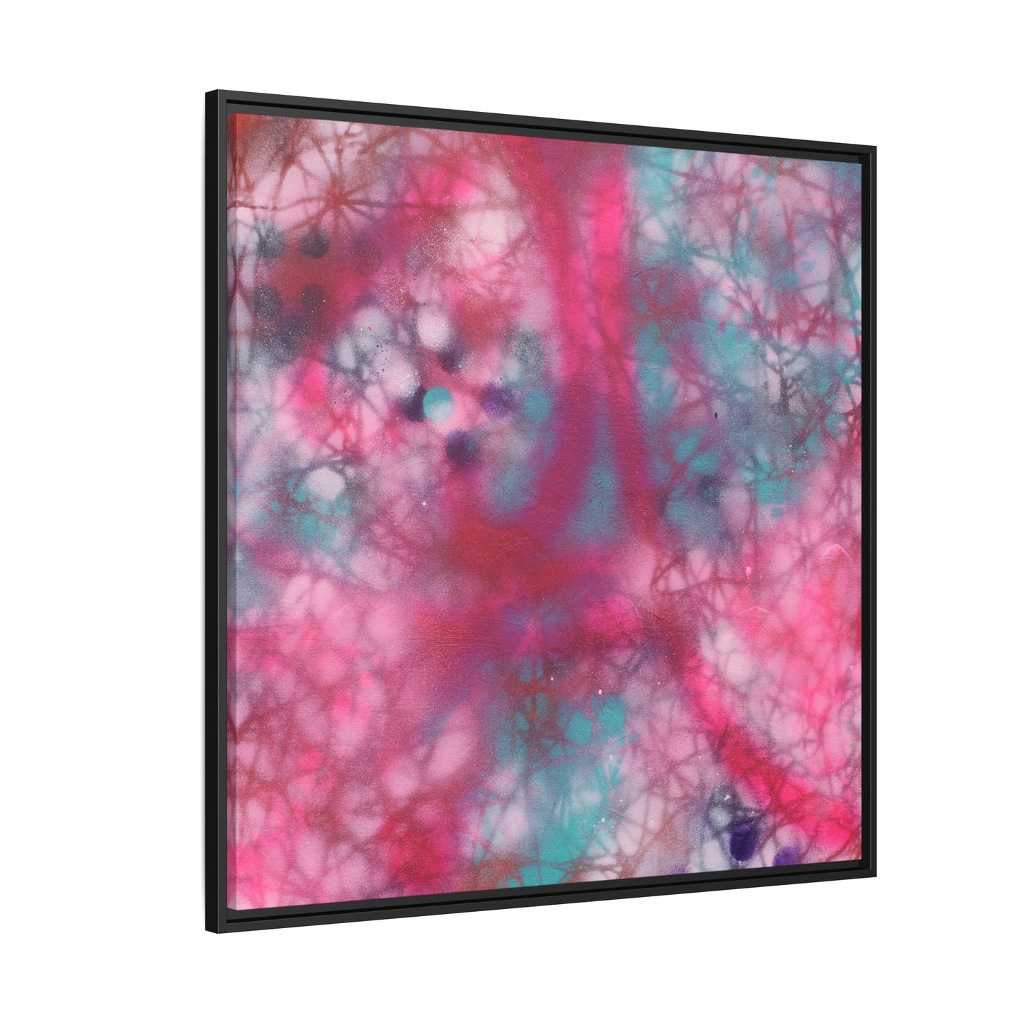 Moonlit Melody - Gallery Canvas Wraps, Square Frame  Home Decor, Matte Print, Framed Multi-color Poster, Celestial Artwork