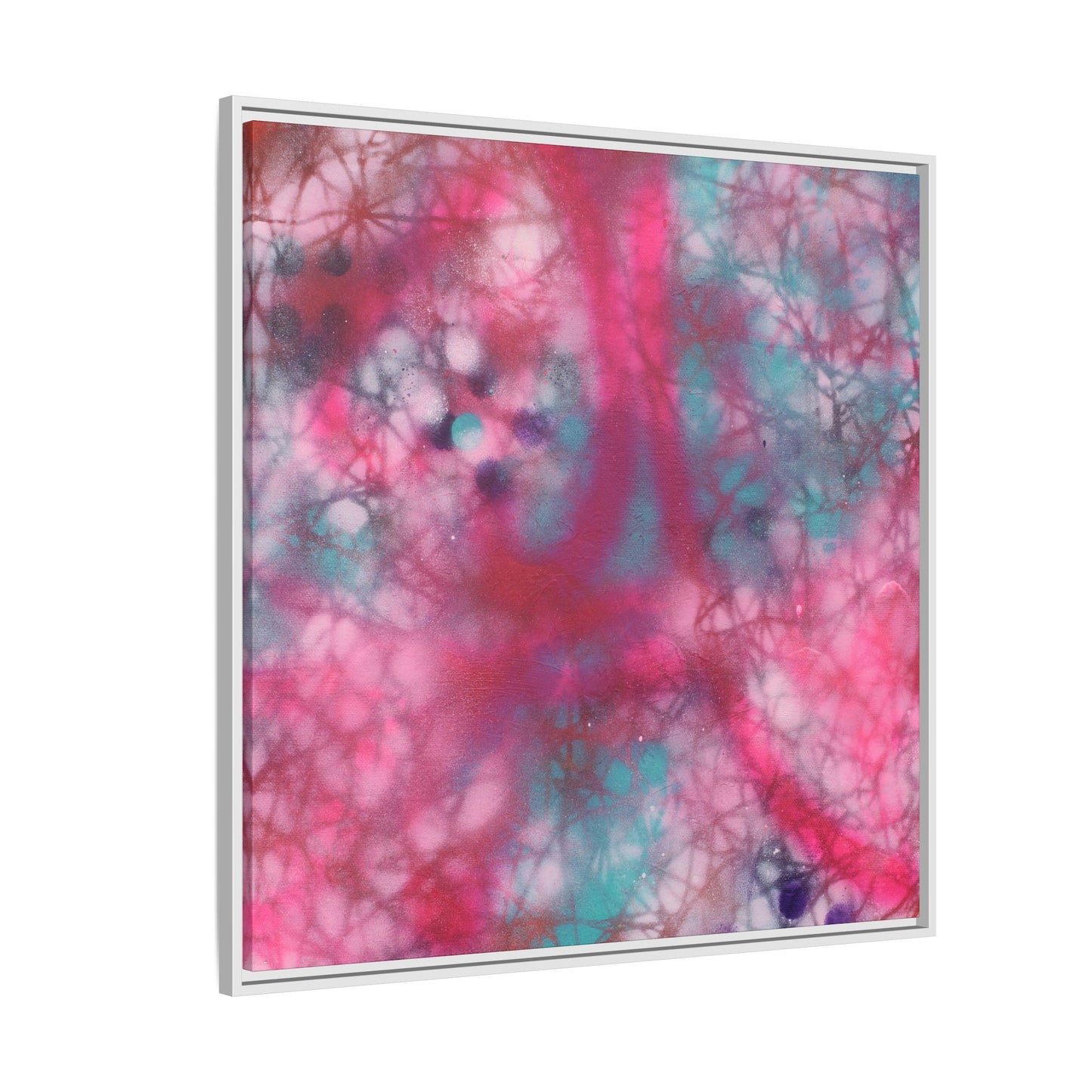 Moonlit Melody - Gallery Canvas Wraps, Square Frame  Home Decor, Matte Print, Framed Multi-color Poster, Celestial Artwork
