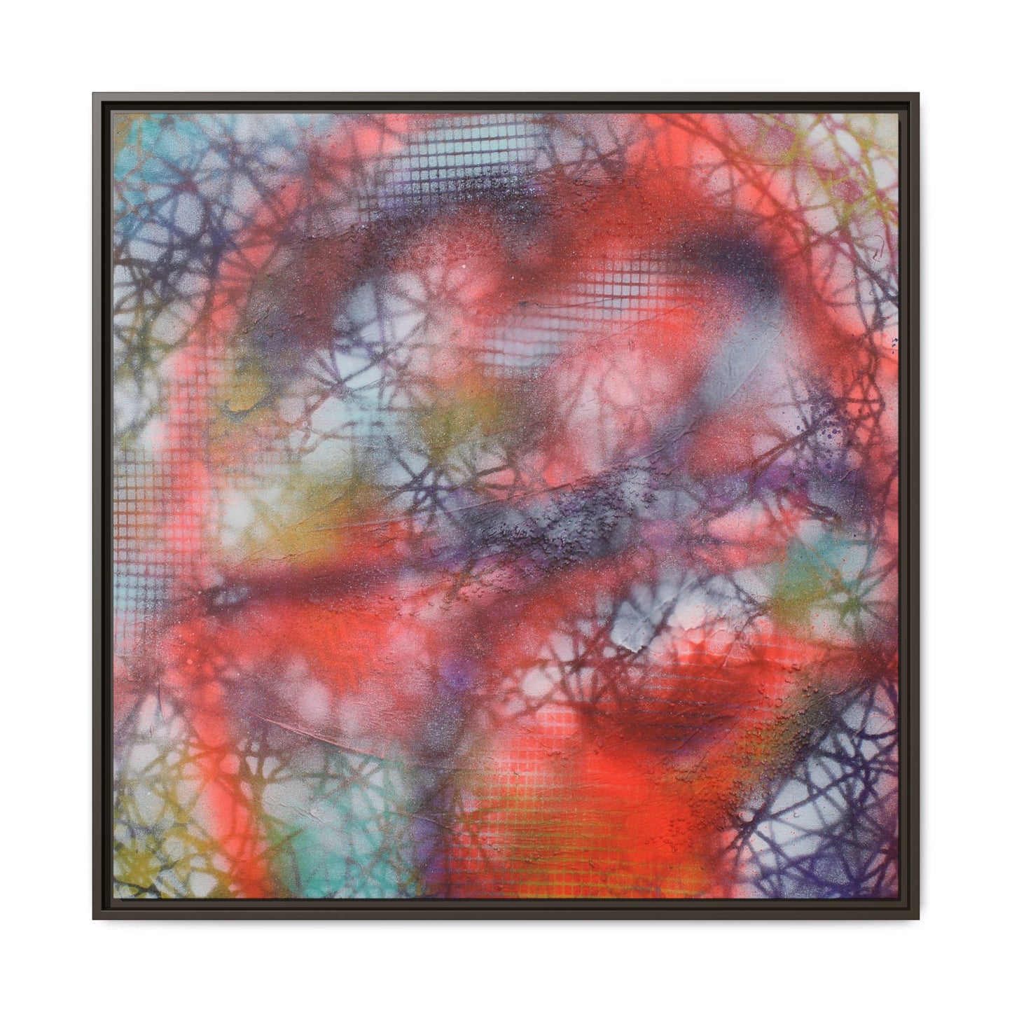 Kaleidoscope Kiss - Gallery Canvas Wraps, Square Frame