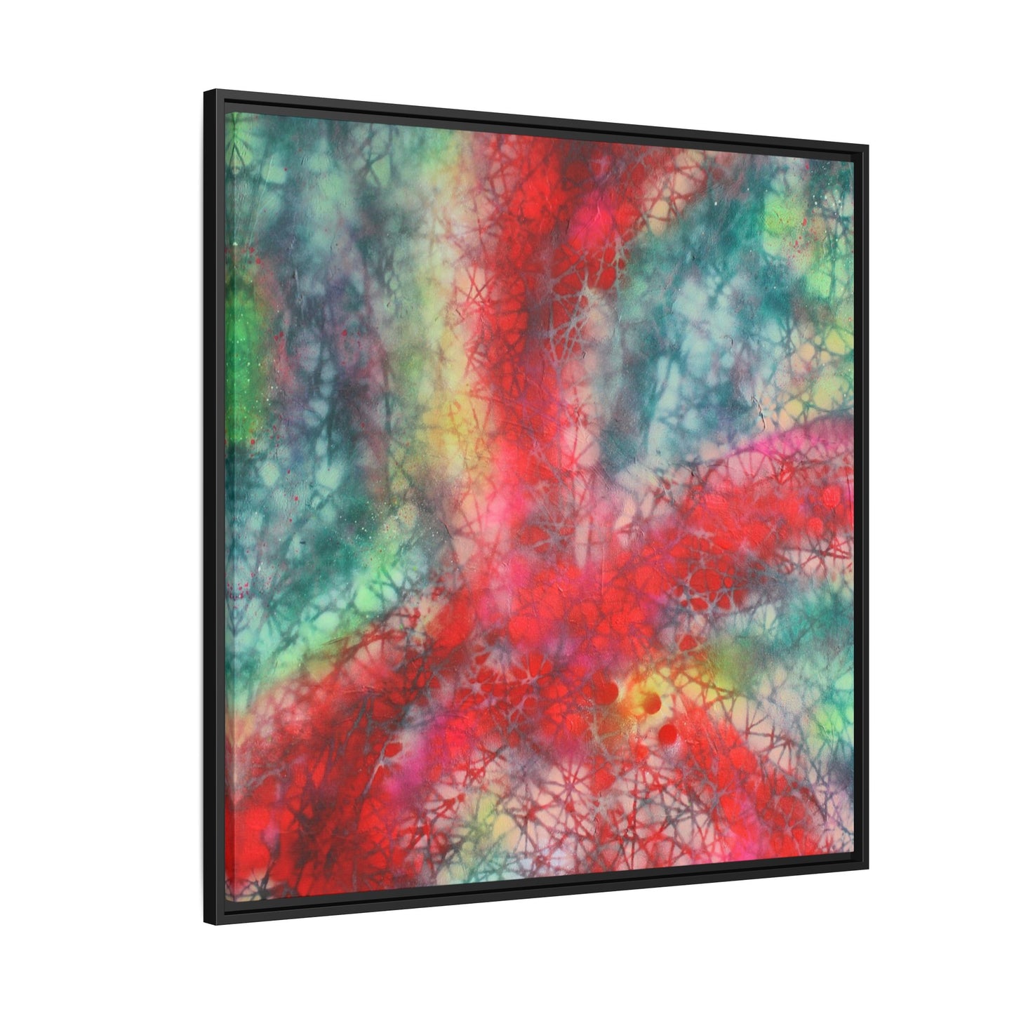 Ethereal Essence - Gallery Canvas Wraps, Square Frame  Home Decor, Matte Print, Framed Multi-color Poster, Celestial Artwork
