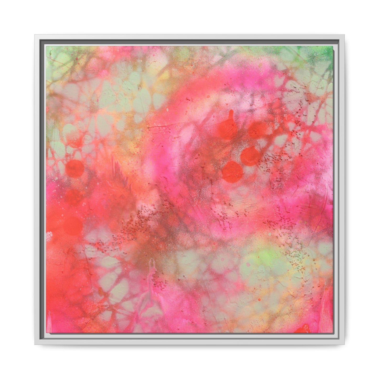 Echoes of Enchantment - Gallery Canvas Wraps, Square Frame  Home Decor, Matte Print, Framed Multi-color Poster, Celestial Artwork
