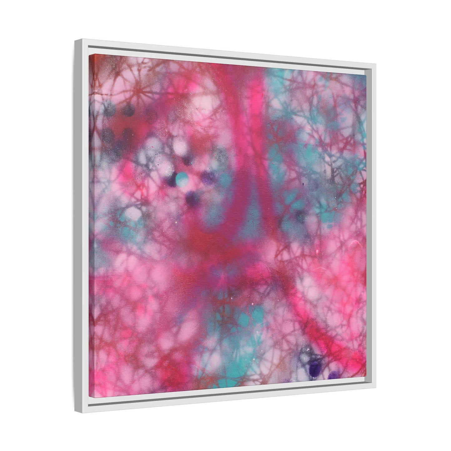 Moonlit Melody - Gallery Canvas Wraps, Square Frame  Home Decor, Matte Print, Framed Multi-color Poster, Celestial Artwork