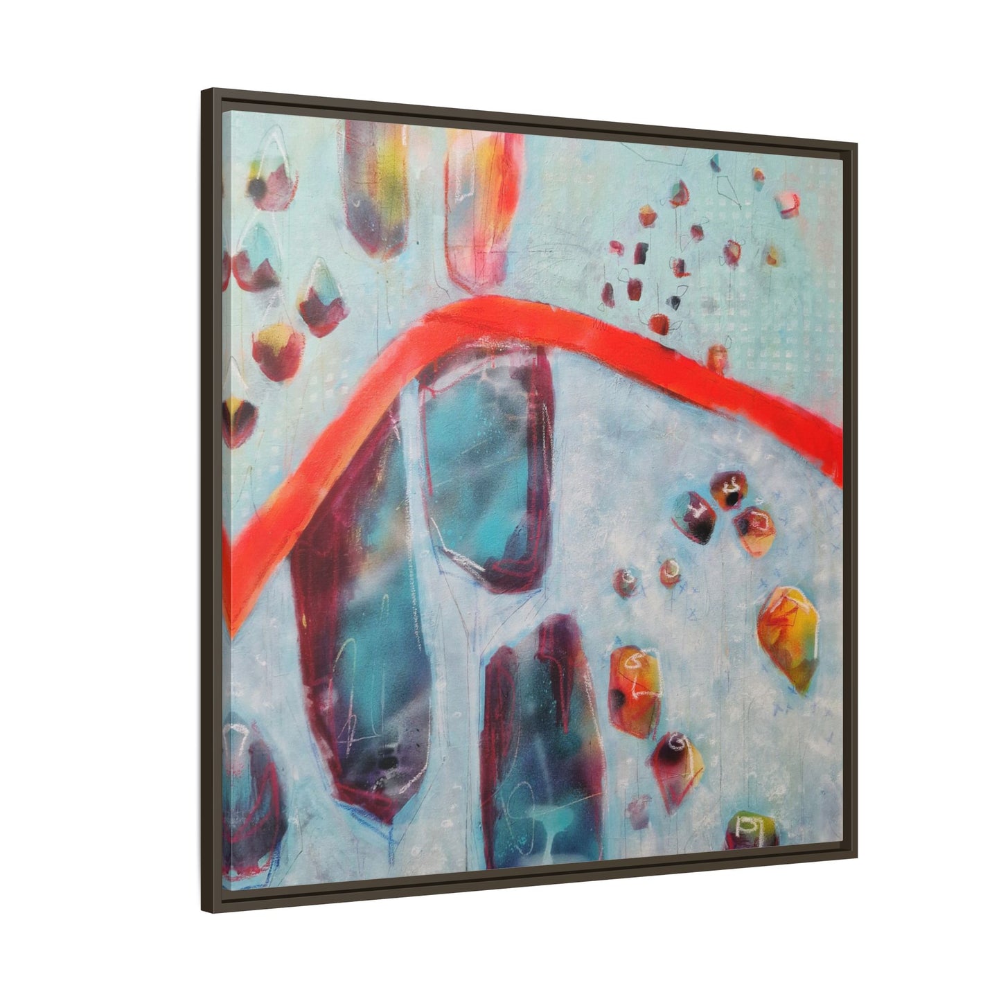 Rising Levels - Gallery Canvas Wraps, Square Frame  Home Decor, Matte Print, Framed Multi-color Poster, Celestial Artwork